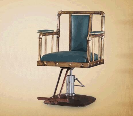 단철 링 미용 의자, 고대 방법 복원 바버 의자 .. 직접 리프트 회전 A - 033